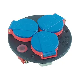 Brennenstuhl 1081090 power uitbreiding 3 Ac-uitgang(en) Zwart, Blauw, Rood