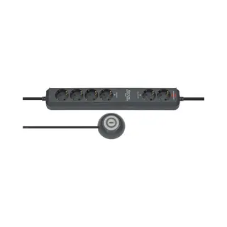 Brennenstuhl Eco-Line Comfort Switch Verlängerungskabel 2 m 6 Ac-Ausgänge Anthrazit