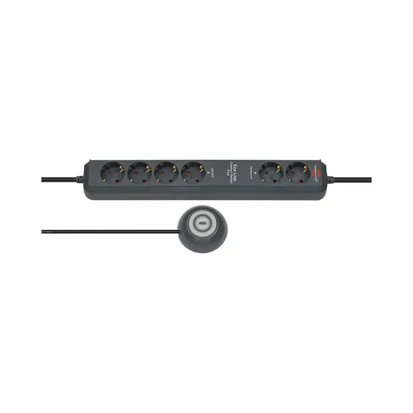 Brennenstuhl Eco-Line Comfort Switch Verlängerungskabel 2 m 6 Ac-Ausgänge Anthrazit thumbnail