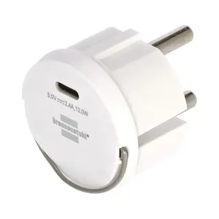 Brennenstuhl 1508110010 Netzstecker-Adapter Typ F Typ C Weiß