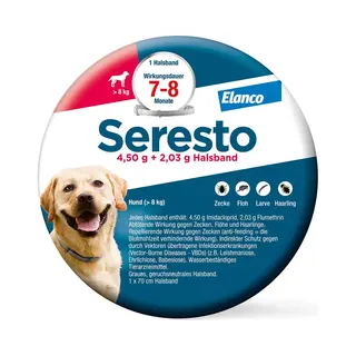 Seresto Halsband Für Hunde über 8 Kg Gegen Zecken Und Flöhe