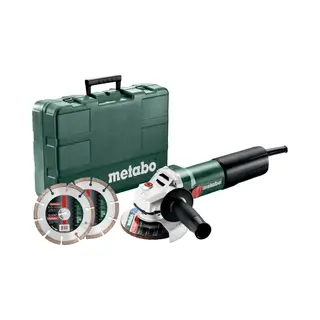 Metabo Wq 1100-125 Haakse Slijper In Koffer Incl. 2 Diamantzaagbladen - 1100W - 125mm