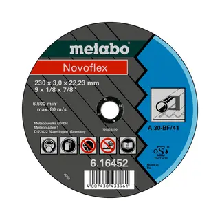 Novoflex 230x3.0x22.2 Stahl-trennscheiben Metabo