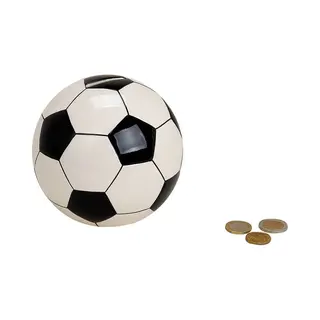 G. Wurm Geldbox Fußball Keramik d. 13cm