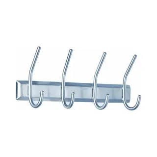 Alco Garderobenleiste Metall 31, 5x7x13cm Silber