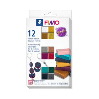 Staedtler Fimo Color Pack Sparkle Colours Modellierton 300 g Mehrfarbig 12 Stück(e)
