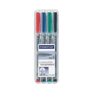 Staedtler 311 WP4 Marker 4 Stück Schwarz, Blau, Grün, Rot