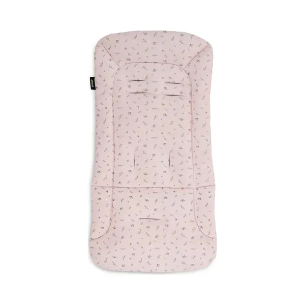 Hauck Padded Pushchair Liner, Flowers Rose - Universal Fit For Most Pushchairs, Strollers & Bike Trailers, Breathable & Soft Cotton, Machine Washable thumbnail