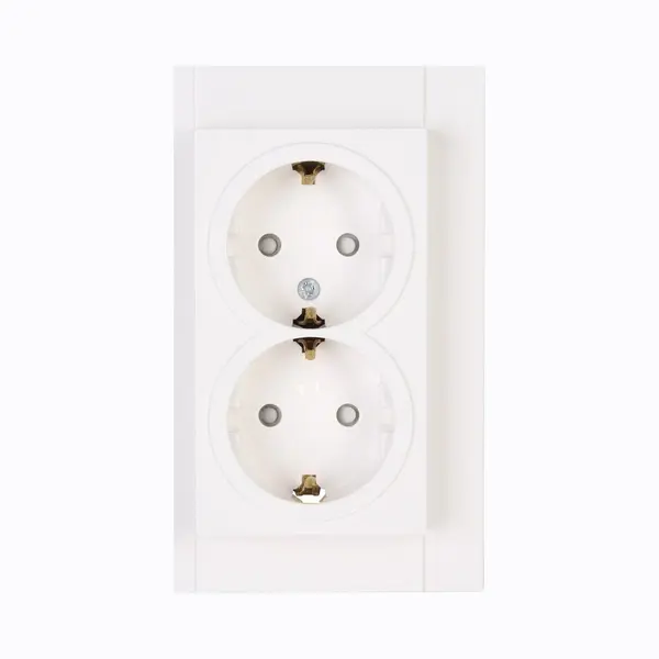 Kopp Athenis – Dubbele Wandcontactdoos Inbouw Geaard (helder Wit) thumbnail