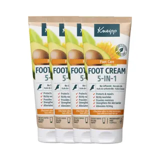 Kneipp Voetcrème 5-in-1 - 4 X 75 Ml - Voordeelverpakking