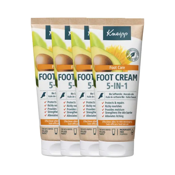 Kneipp Voetcrème 5-in-1 - 4 X 75 Ml - Voordeelverpakking thumbnail