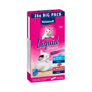 Vitakraft 58000 lekkernij voor honden & katten Kat Snacks Lever, Zalm 240 g