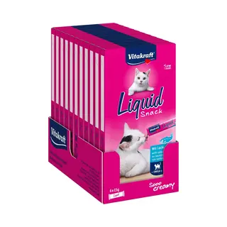 Vitakraft Katzensnack Cat Liquid Snack Lachs, 11 X 90g, Ergänzungsfuttermittel Für, Katzen