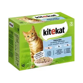 Kitekat Fisch-Box In Gelee 12x85g Katzenfutter Nassfutter
