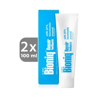 Bioniq Repair Tandpasta | Met Biomimetisch Tandglazuur (hydroxyapatiet) | Helpt Het Oppervlak Van Het Tandglazuur Te Herstellen 2x 100ml