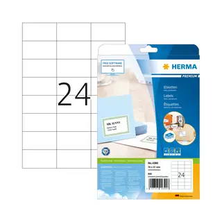 Herma Etiketten Premium A4 70x37 mm weiß Papier matt 600 St.