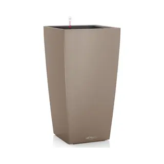 Lechuza Cubico Color 30 - Plantenbak - Met Uitneembare Binnenbak - Met Bewateringssysteem - All-In-One Set Met Lechuza-Pon - Zandbruin