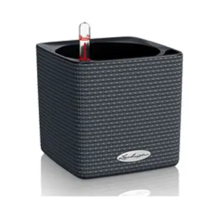 Lechuza Cube Color 16 Drinnen/Draußen Topfpflanzer Freistehend Polypropylen (Pp) Schwarz