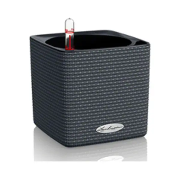 Lechuza Cube Color 16 Drinnen/Draußen Topfpflanzer Freistehend Polypropylen (Pp) Schwarz thumbnail