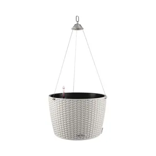 Lechuza Nido Cottage 35 - Plantenbak - Met Uitneembare Binnenbak - Met Bewateringssysteem - All-In-One Set Met Lechuza-Pon - Lichtgrijs