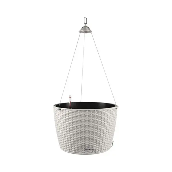 Lechuza Nido Cottage 35 - Plantenbak - Met Uitneembare Binnenbak - Met Bewateringssysteem - All-In-One Set Met Lechuza-Pon - Lichtgrijs thumbnail