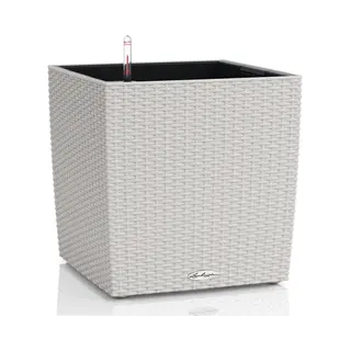 Lechuza Cube Cottage 50 Binnen/buiten Plantenpot Vrijstaand Gerecycleerd plastic Licht Grijs