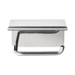 Blomus Toilettenpapierhalter -Modo- Wc-Rollenhalter Mit Ablage, Kratzfest & Langlebig, Stilvoll, Hochwertig, Robust, Edelstahl, Smartphone-Ablage,