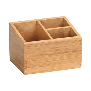 Wenko 23916100 bathroom storage container Wood Bamboo Bathroom organizer