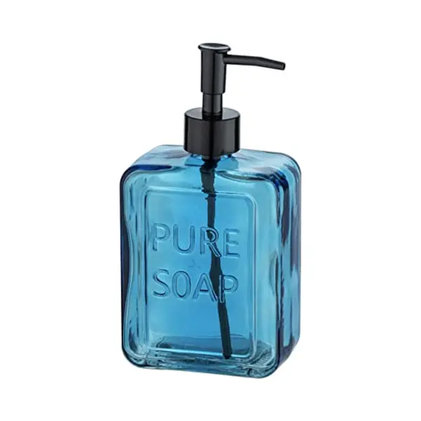 Wenko Pure Soap Zeepdispenser Van Hoogwaardig Glas, Navulbaar, Royale Dispenser Voor Desinfectiemiddel Voor Keuken, Badkamer En Gastentoilet, Inhoud thumbnail