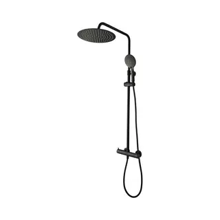 Tiger Twiss Doucheset - RegendoucheØ 30 Cm - Handdouche Ø 12 Cm - 3 Standen - Mat Zwart
