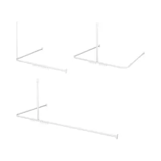 Sealskin - Easy Roll Douchegordijnstangset - Universeel - L En U Vorm Montage - 90x90x90 Cm - Wit