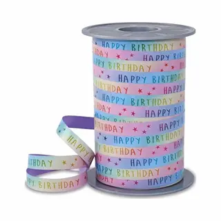 PrÄSent Motivband Pastell »Rainbow Birthday« Mehrfarbig, 1 Cm