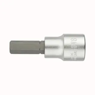 Kwb 372708 Hex Head Bit 8mm 1-piece Cv-steel Matt Chrome-plated