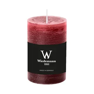 Wiedemann Cilinderkaars/stompkaars - Rustieke Kaars - Bordeauxrood - 6 X 9 Cm - 30 Branduren