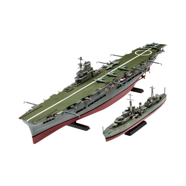 Revell Hms Ark Royal + F75 Eskimo Modell eines Marineschiffs Montagesatz 1:720 thumbnail