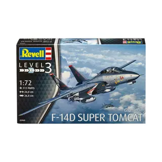 Revell Grumman F-14D Super Tomcat Starrflügelflugzeug-Modell Montagesatz 1:72