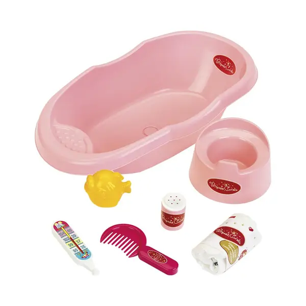 Klein Toys Princess Baby Coralie Poppenverzorging - Poppenbadje 41cm - Incl Accessoires - Met Potje - Roze thumbnail