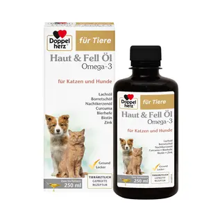 Doppelherz Haut & Fell Öl Omega-3 Für Katzen Und Hunde - 2 X 250 Ml (Verpakking van 2)