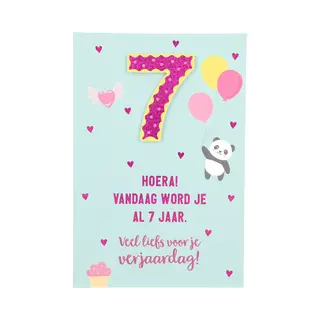 Depesche Cijferkaarten - De Mooiste Leetijd - Verjaardagskaart Hoera! Vandaag Word Je Al 7 Jaar. Veel..