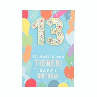 Depesche Cijferkaarten - De Mooiste Leetijd - Verjaardagskaart 13 Eindelijk Een Tiener! Happy Birthday