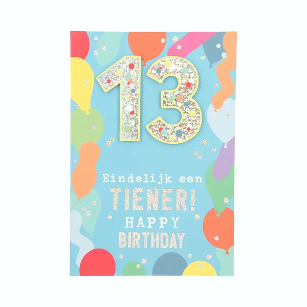 Depesche Cijferkaarten - De Mooiste Leetijd - Verjaardagskaart 13 Eindelijk Een Tiener! Happy Birthday thumbnail