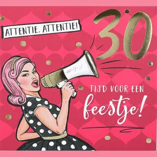 Depesche - Pop Up Muziekkaart Met Licht En De Tekst "Attentie, Attentie! 30 - Tijd Voor Een ..." - Mot. 003