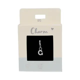 Depesche 11785-013 Express Yourself Charms Hanger Voor Kettingen En Armbanden, Letter G, Verzilverd, Als Klein Cadeau