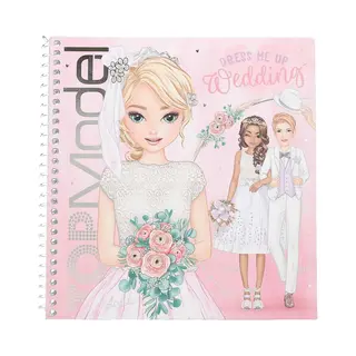 Depesche 13529 TOPModel Dress Me Up - Malbuch Set Mit 24 Vorgedruckten Seiten Zum Ausmalen, Inkl. 11 Stickerbogen