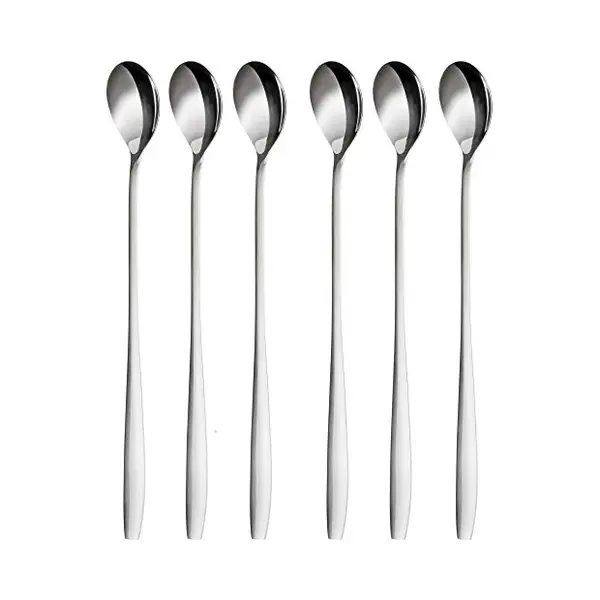 Gräwe® Stainless Steel Ice Cream/Macchiato/Latte Spoons, Set Of 6 – Long Spoons For Cocktails, Yogurt And Desserts, Length 22 Cm thumbnail