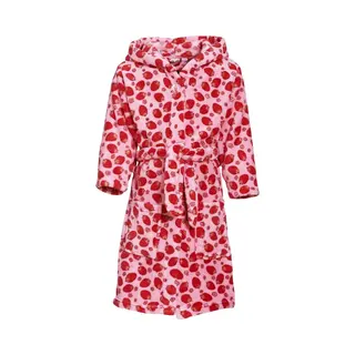 Playshoes - Fleece Badjas Voor Meisjes - Aardbeien - Roze - Maat 122-128cm