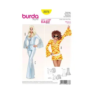 Burda Naaipatroon 2373 - Jaren 70 Kostuum Voor Vrouw