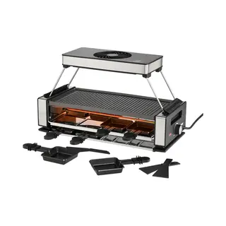 Unold 48785 raclette 8 persoon/personen 1200 W Zwart, Roestvrijstaal