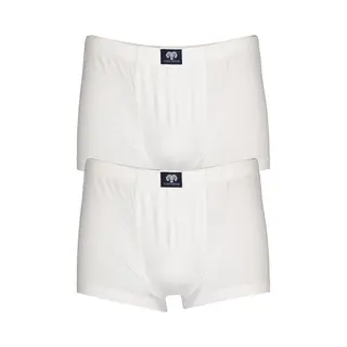 Ceceba Herren Short-Pants, Elastan, Baumwolle, Single Jersey, Weiß, Uni, 2er Pack 5