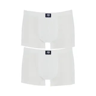 Ceceba Herren Short-Pants, Elastan, Baumwolle, Single Jersey, Weiß, Uni, 2er Pack 6